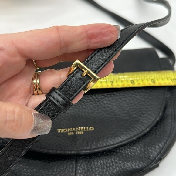 Tignanello Black Pebble Leather Crossbody Bag BP4771B - Picture 11 of 12